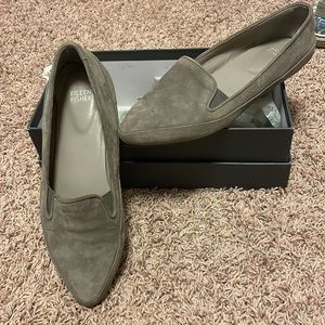 Worn once Eileen fisher suede, gray flats! 7 1/2 with box